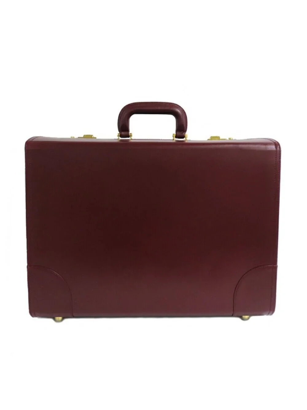 Cartier Flight Case Vintage Burgundy Leather Large Handbag